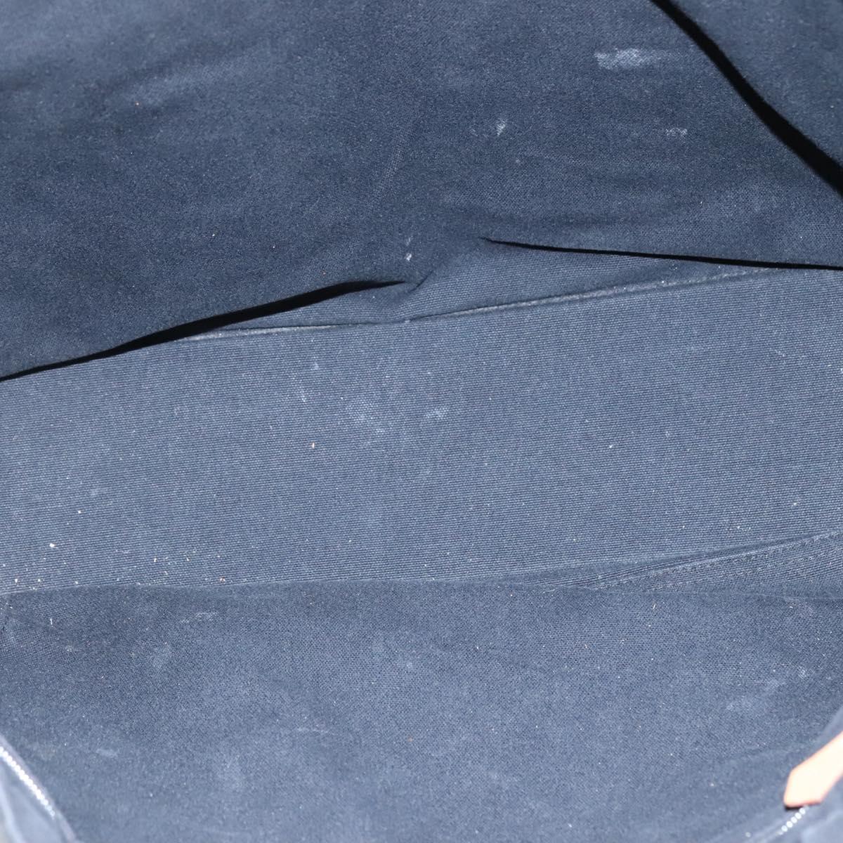 HERMES Fourre Tout MM Hand Bag Canvas Black Auth ti2873