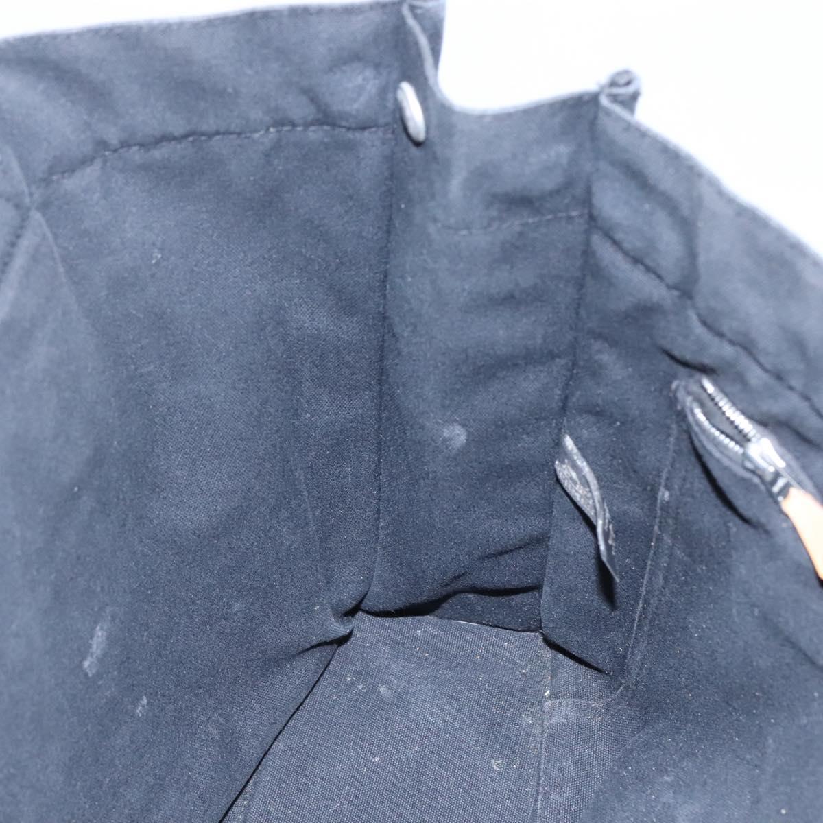 HERMES Fourre Tout MM Hand Bag Canvas Black Auth ti2873