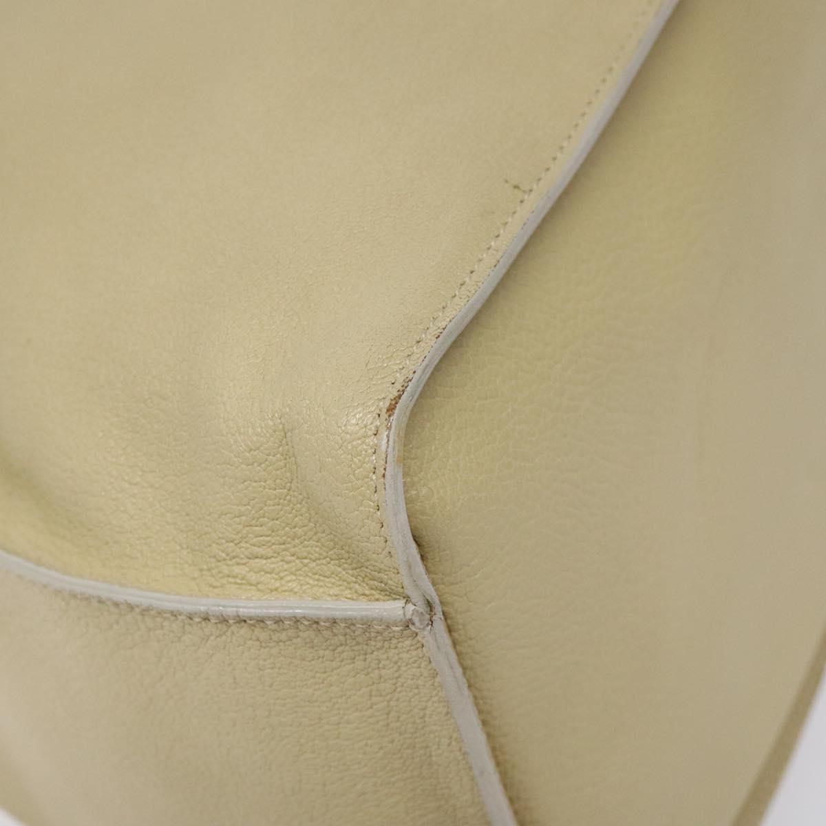 GUCCI Shoulder Bag Leather Beige Auth ti2881