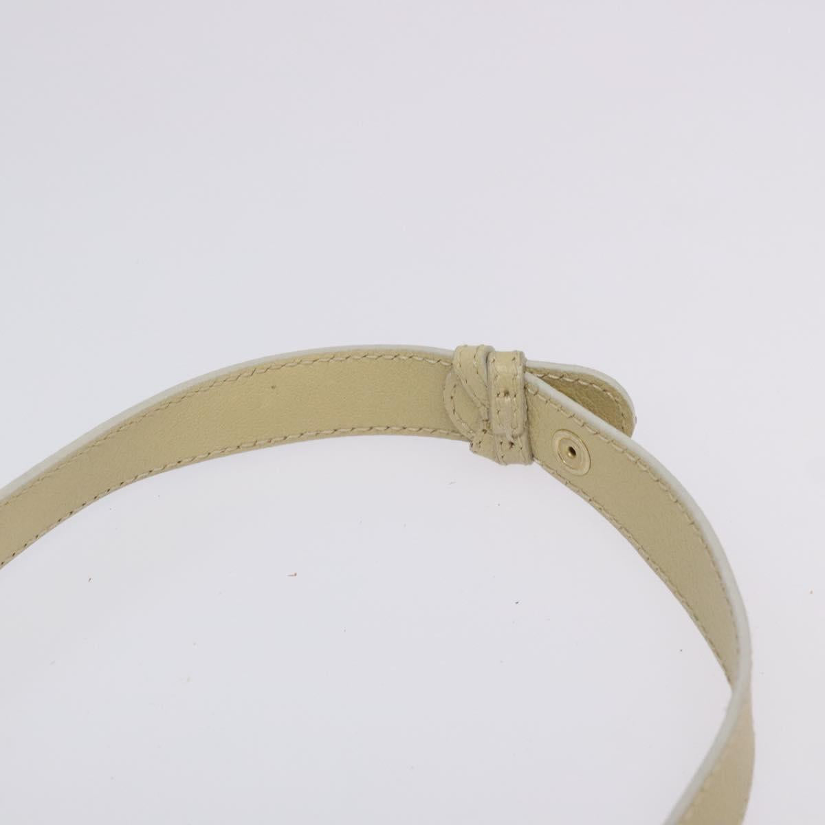 GUCCI Shoulder Bag Leather Beige Auth ti2881