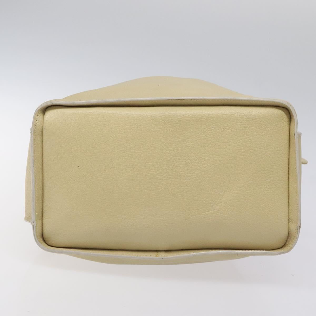 GUCCI Shoulder Bag Leather Beige Auth ti2881