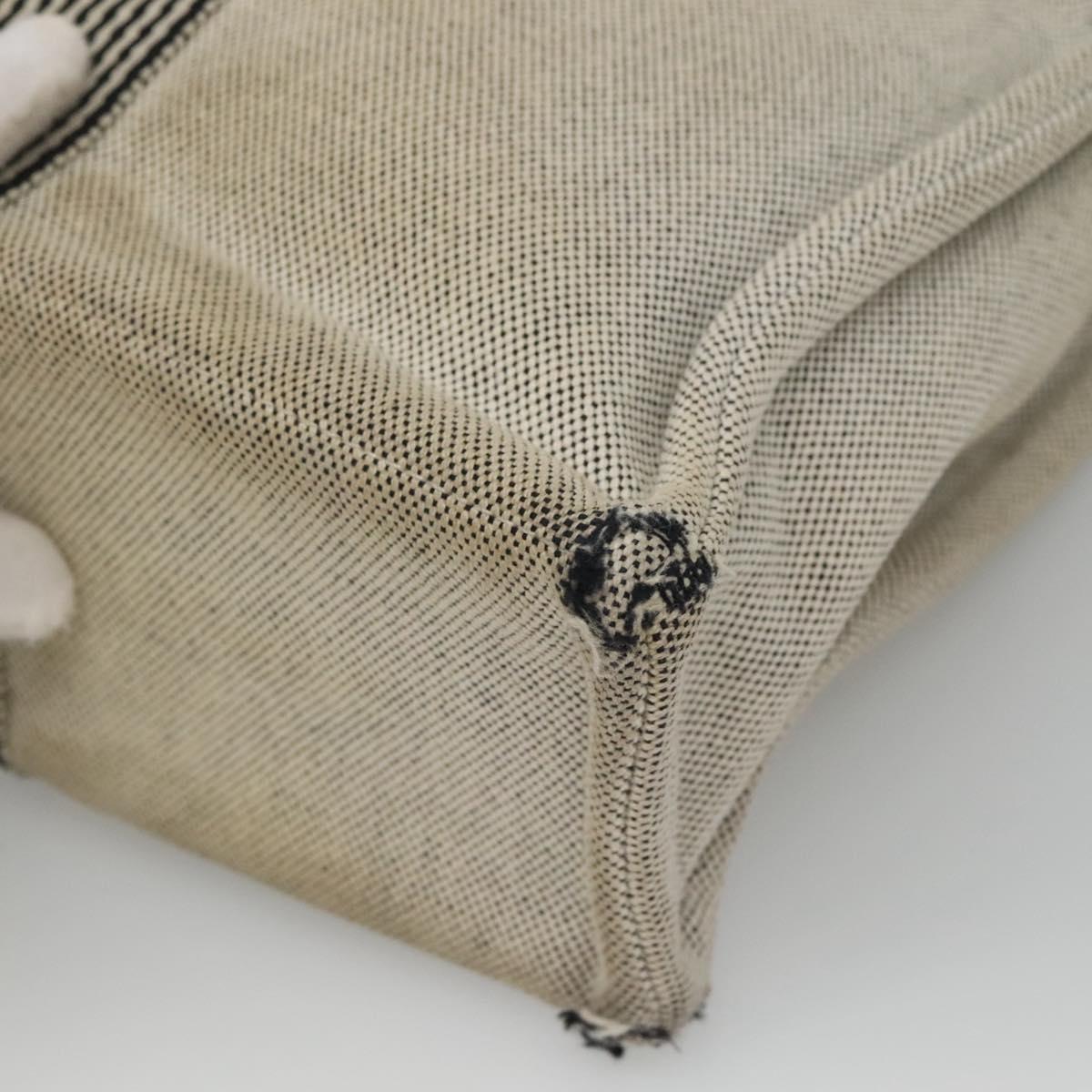 HERMES New Fourre Tout MM Hand Bag Canvas Gray Silver Auth ti2884