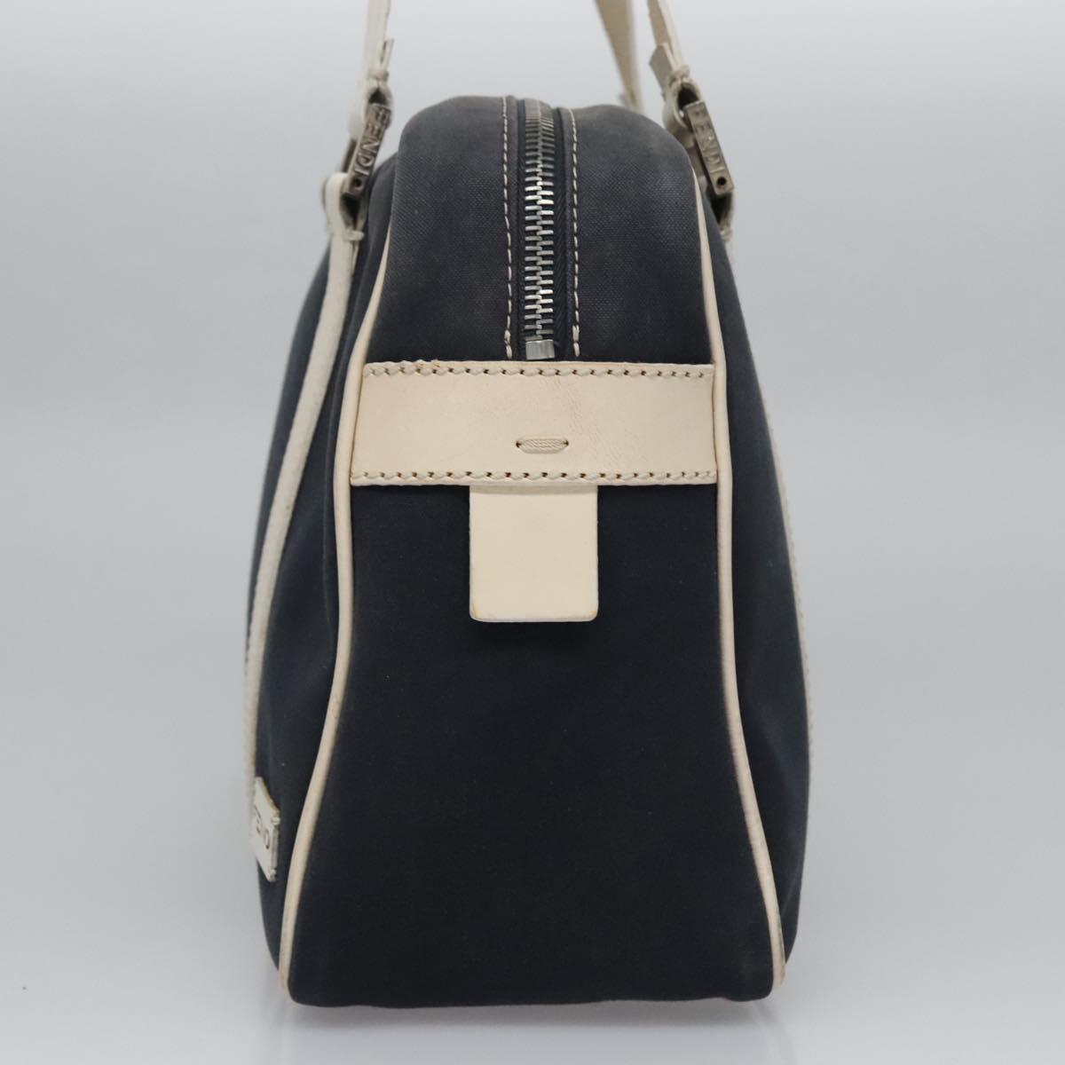 FENDI Hand Bag Canvas Navy Auth ti2885