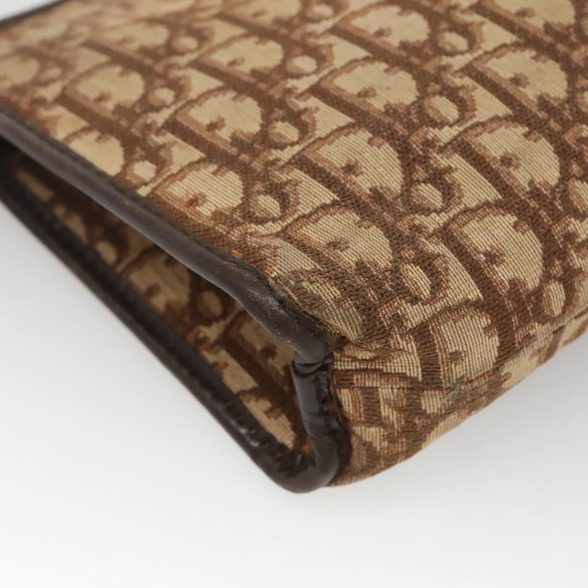 Christian Dior Trotter Canvas Clutch Bag Brown Auth ti2891