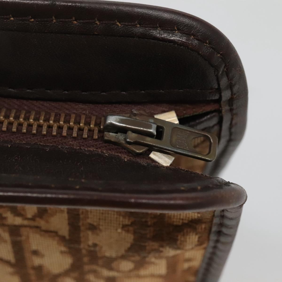 Christian Dior Trotter Canvas Clutch Bag Brown Auth ti2891