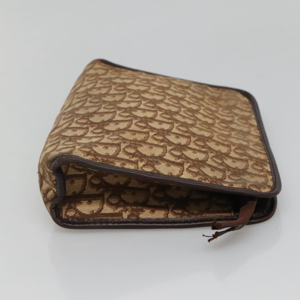 Christian Dior Trotter Canvas Clutch Bag Brown Auth ti2891