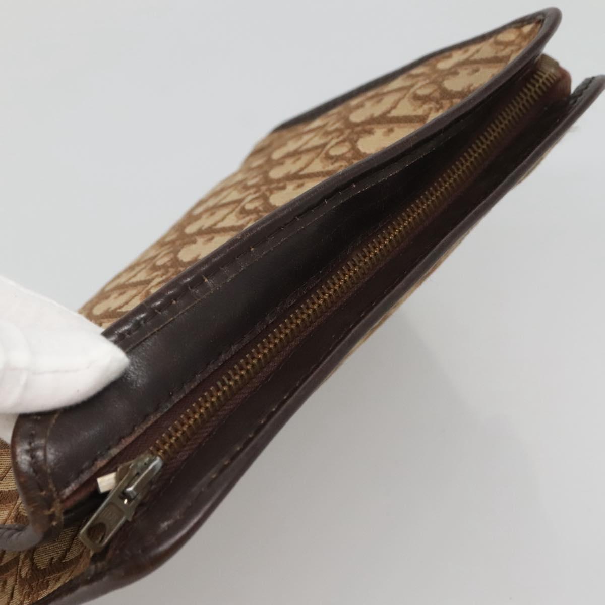 Christian Dior Trotter Canvas Clutch Bag Brown Auth ti2891