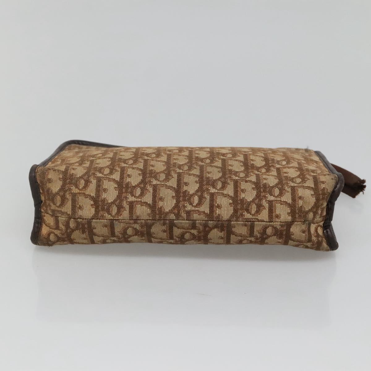 Christian Dior Trotter Canvas Clutch Bag Brown Auth ti2891