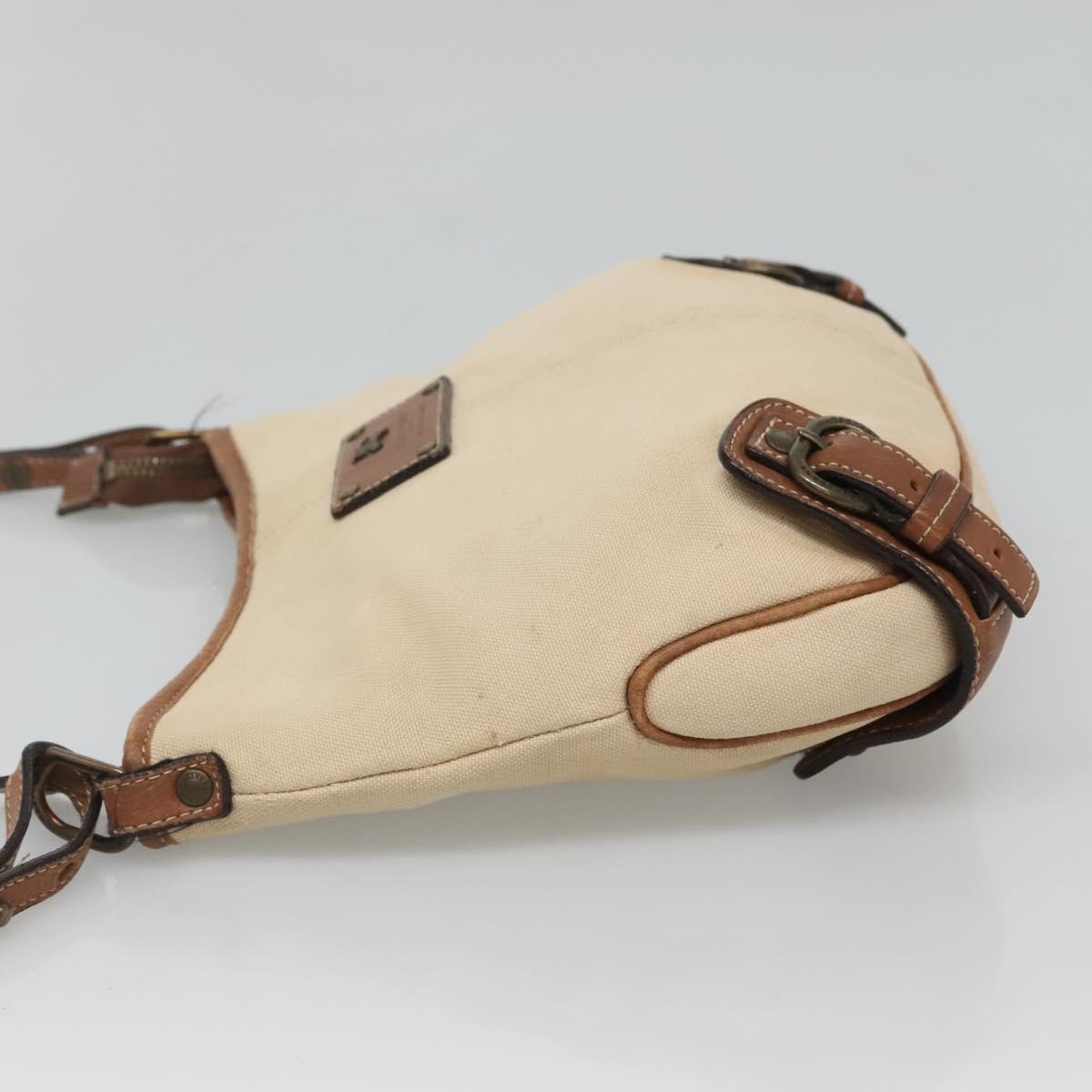 BURBERRY Blue Label Shoulder Bag Canvas Beige Auth ti2894