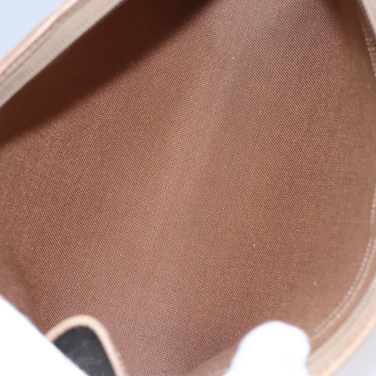 Christian Dior Honeycomb Canvas Clutch Bag PVC Leather Black Auth ti2901