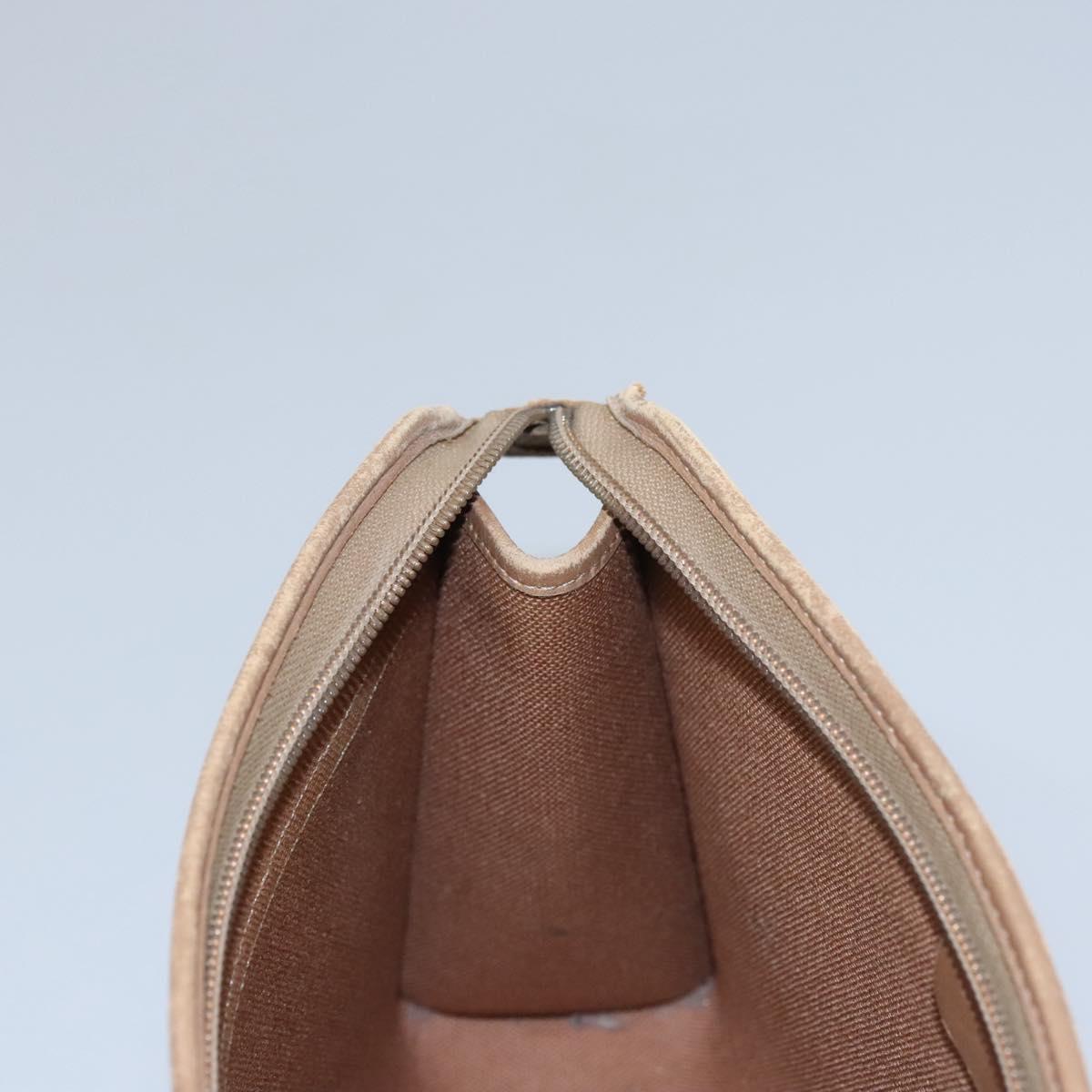 Christian Dior Honeycomb Canvas Clutch Bag PVC Leather Black Auth ti2901