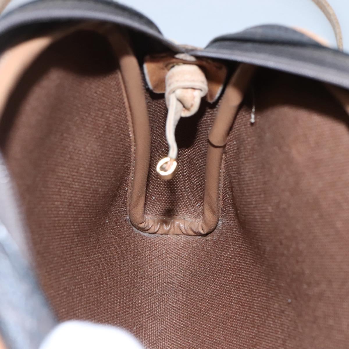 Christian Dior Honeycomb Canvas Shoulder Bag PVC Leather Black Auth ti2906