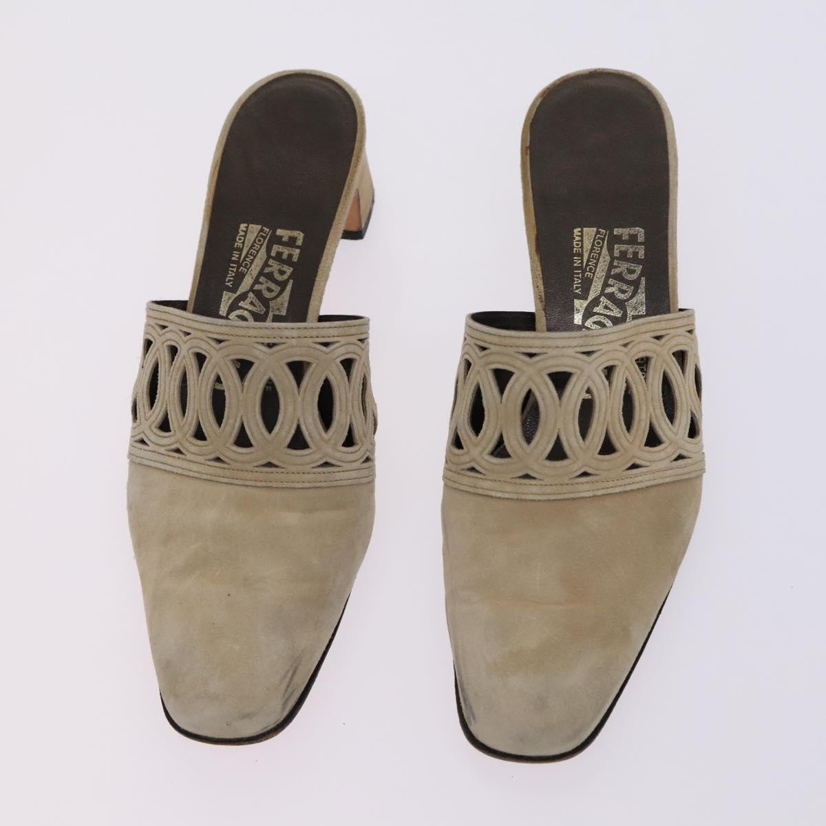 Salvatore Ferragamo Fendi Gucci Shoes Suede Leather 4Set Beige Black Auth ti2930