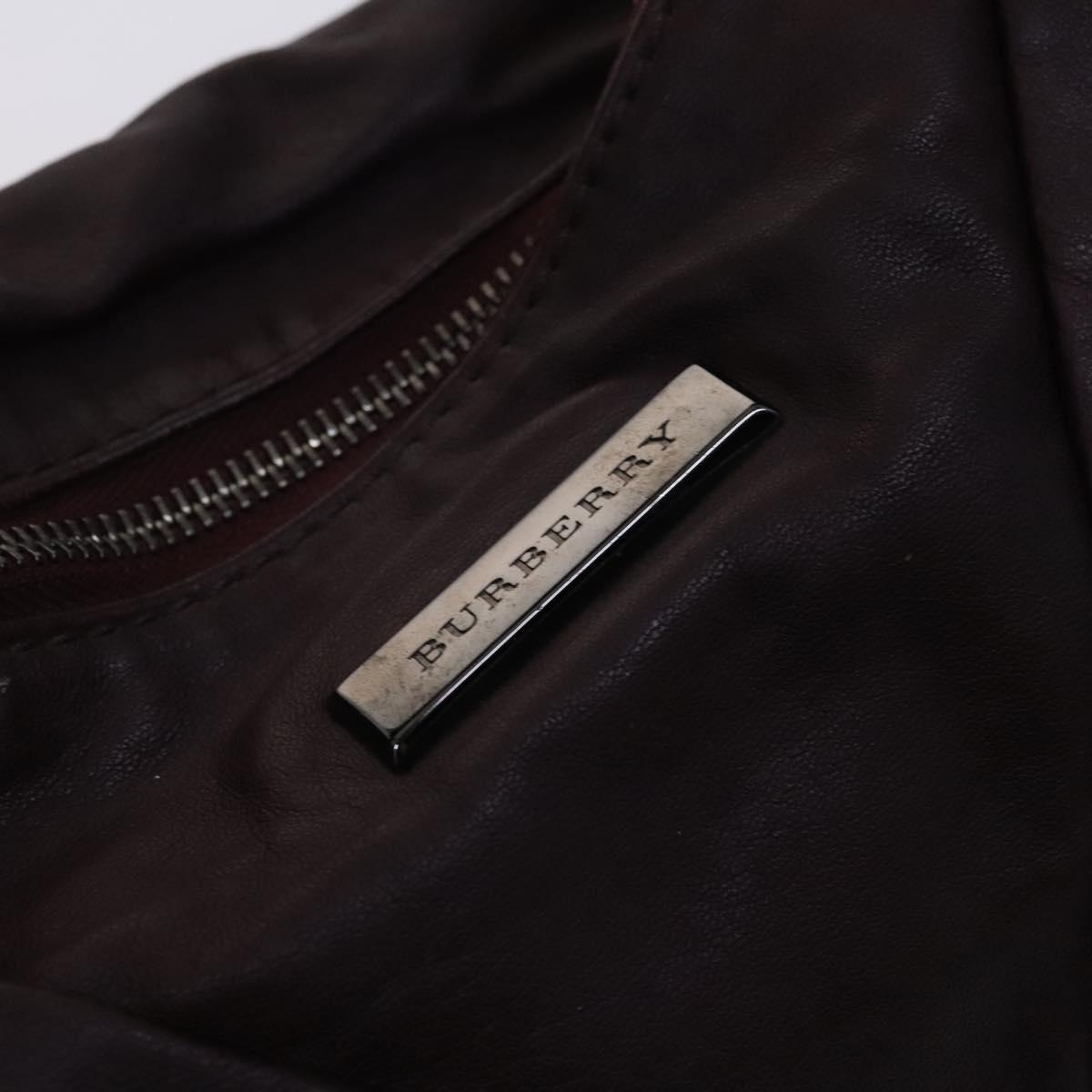 BURBERRY Shoulder Bag Leather Brown Auth ti2934