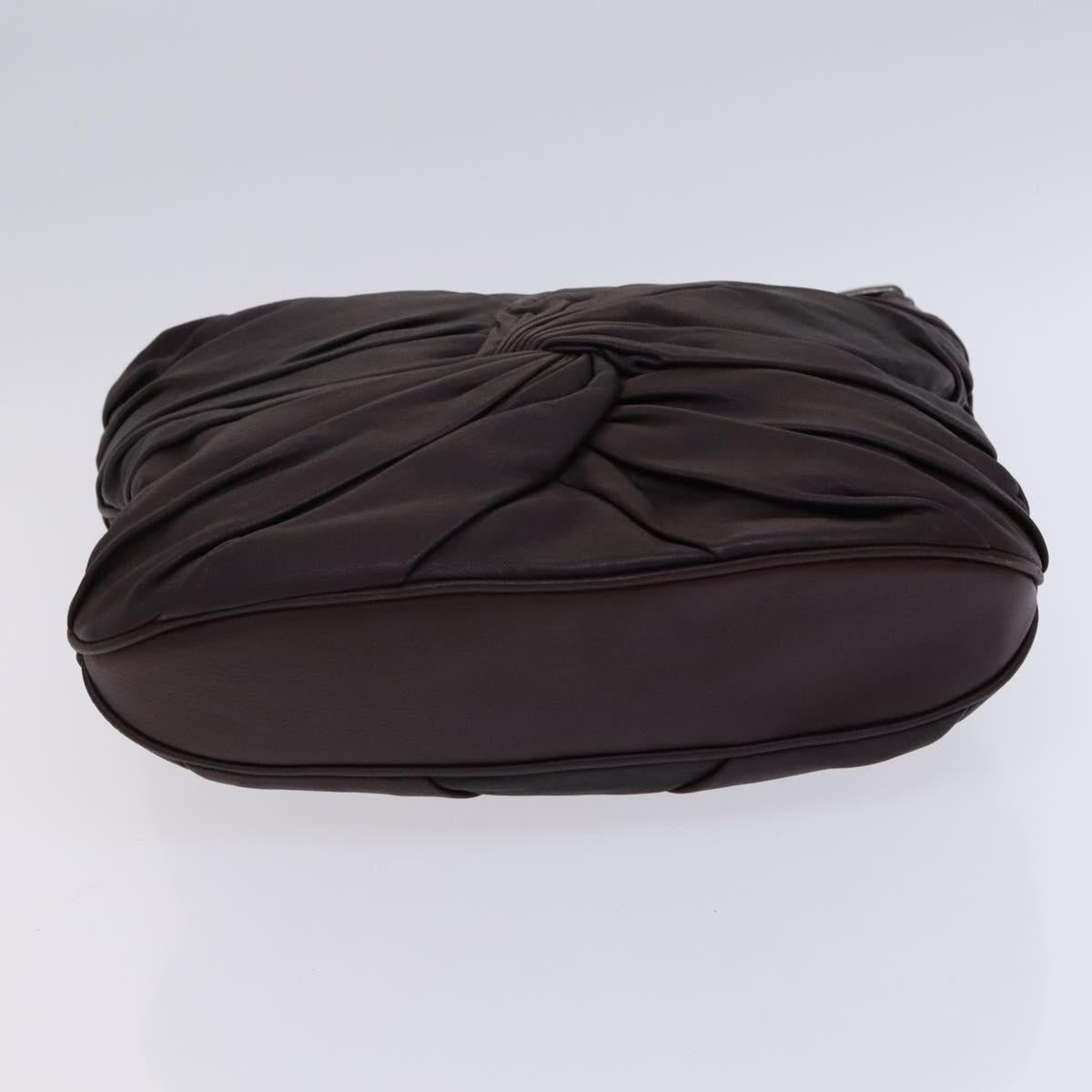 BURBERRY Shoulder Bag Leather Brown Auth ti2934