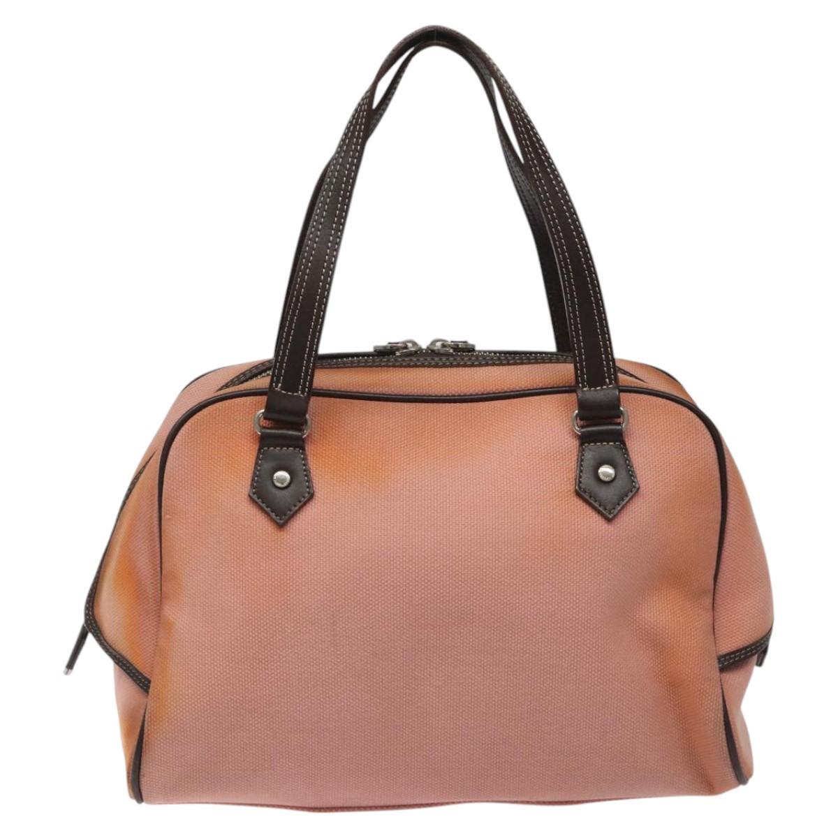 BURBERRY Blue Label Hand Bag Canvas Pink Auth ti2936