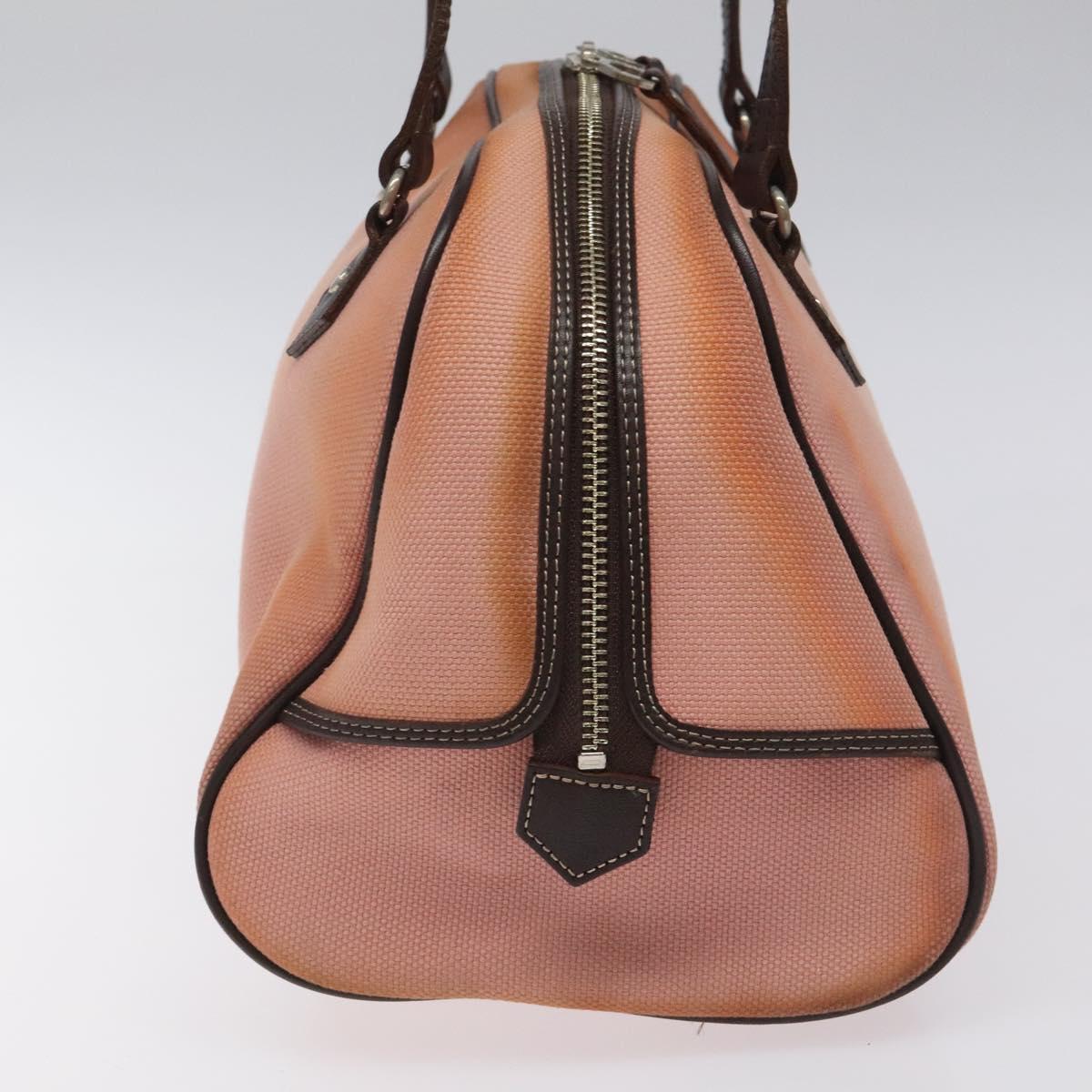 BURBERRY Blue Label Hand Bag Canvas Pink Auth ti2936
