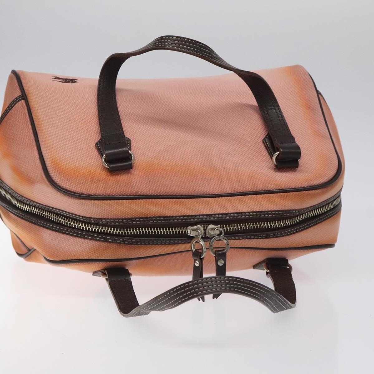 BURBERRY Blue Label Hand Bag Canvas Pink Auth ti2936