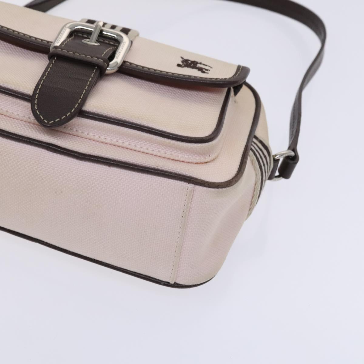 BURBERRY Blue Label Shoulder Bag Canvas Pink Auth ti2943
