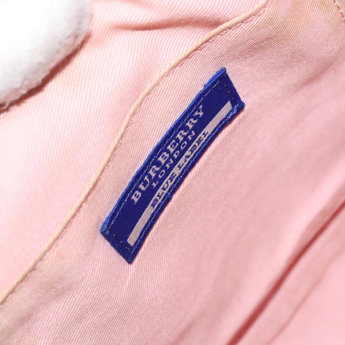 BURBERRY Blue Label Shoulder Bag Canvas Pink Auth ti2943