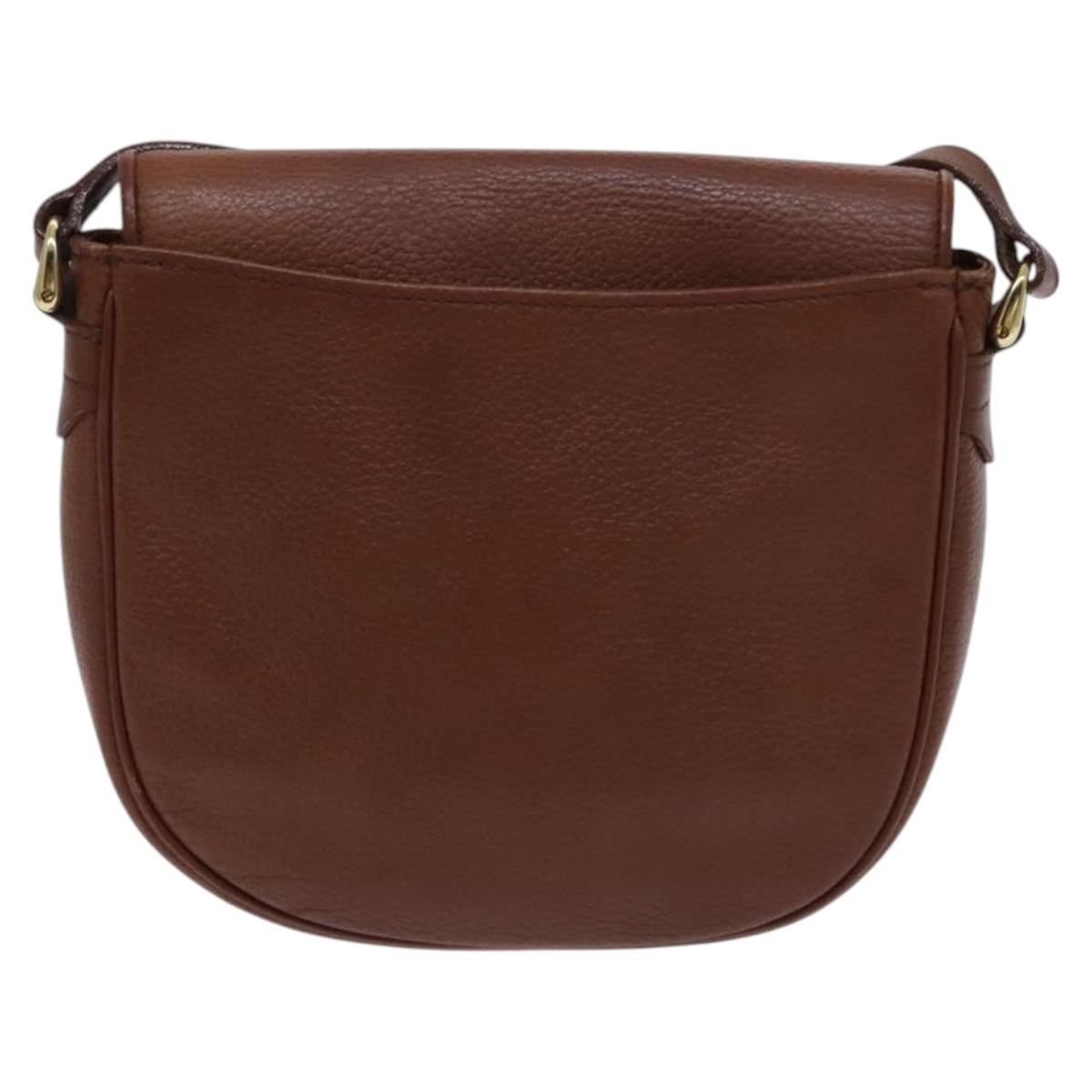 Burberrys Shoulder Bag Leather Brown Auth ti2945