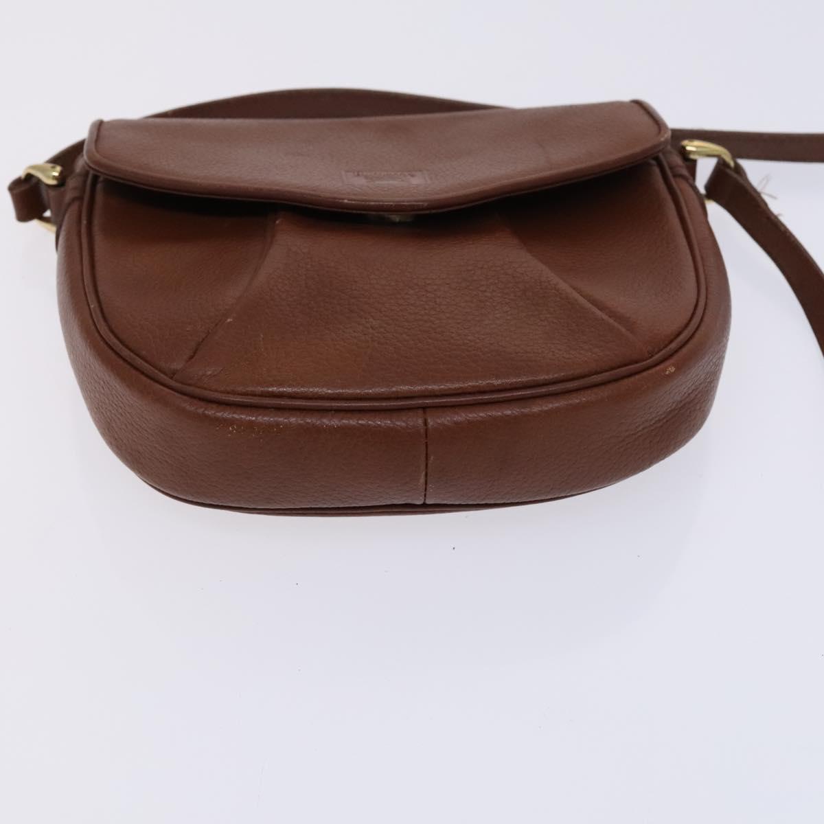 Burberrys Shoulder Bag Leather Brown Auth ti2945