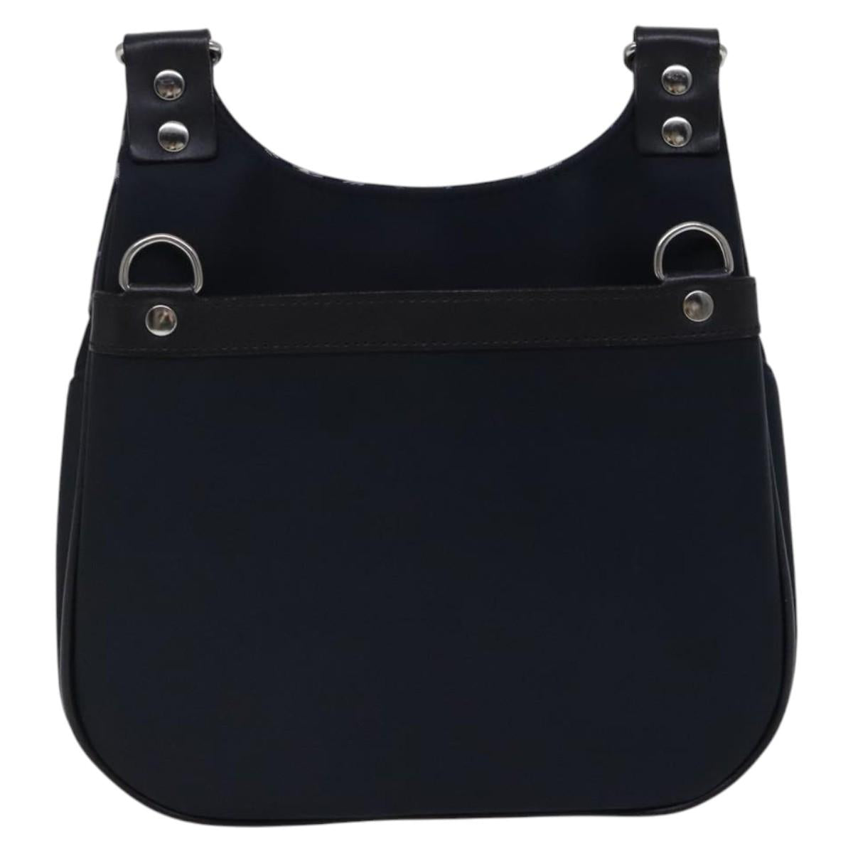 BURBERRY Black label Shoulder Bag Nylon Navy Auth ti2951