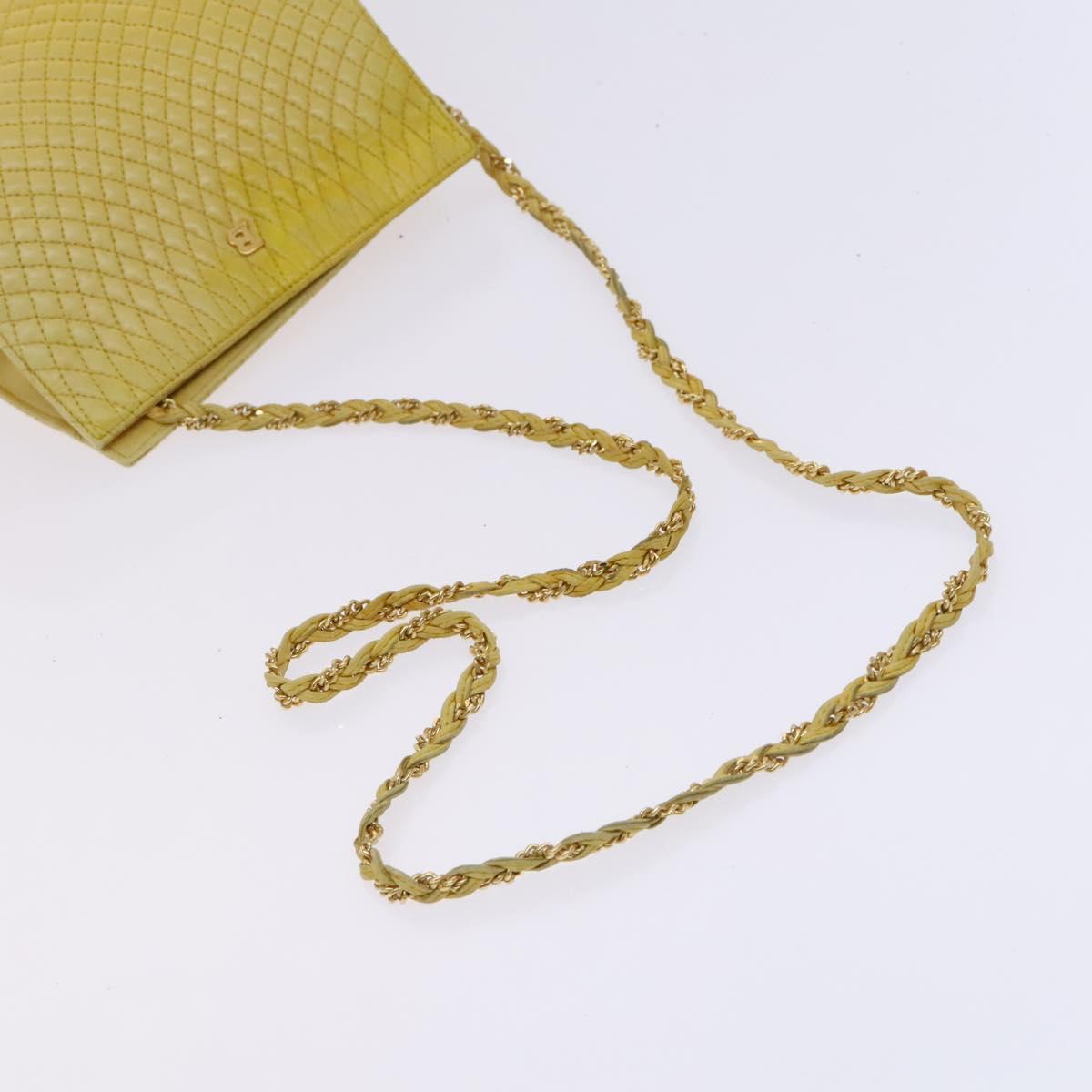 TORY BURCH Bally Tote Bag PVC Leather 2Set Black Yellow Auth ti2961