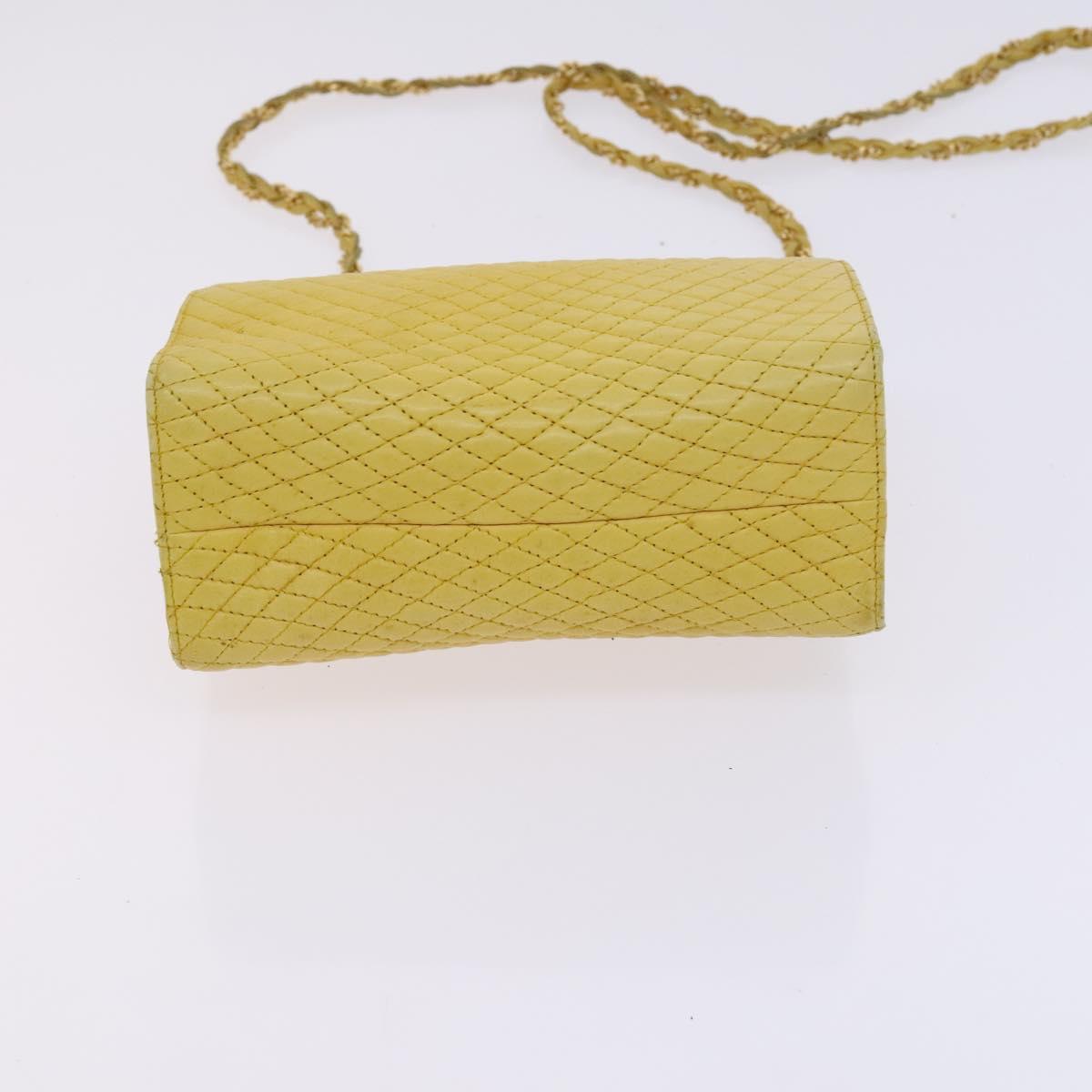 TORY BURCH Bally Tote Bag PVC Leather 2Set Black Yellow Auth ti2961