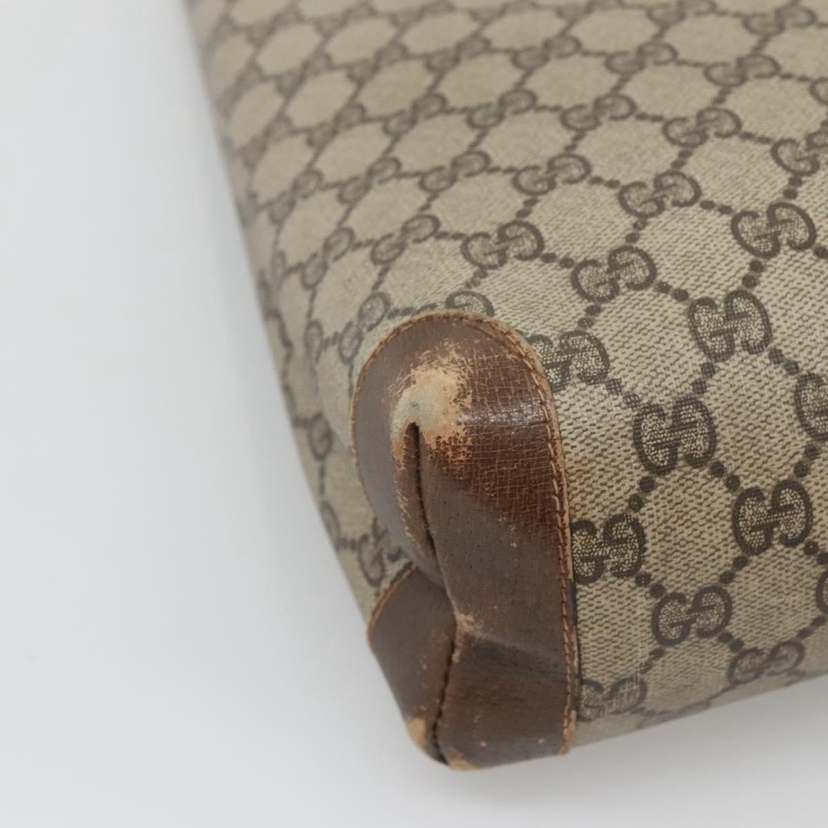 GUCCI GG Supreme Web Sherry Line Tote Bag PVC Beige 41 004 4465 Auth ti2974