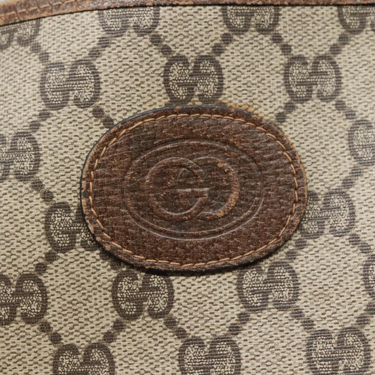 GUCCI GG Supreme Web Sherry Line Tote Bag PVC Beige 41 004 4465 Auth ti2974