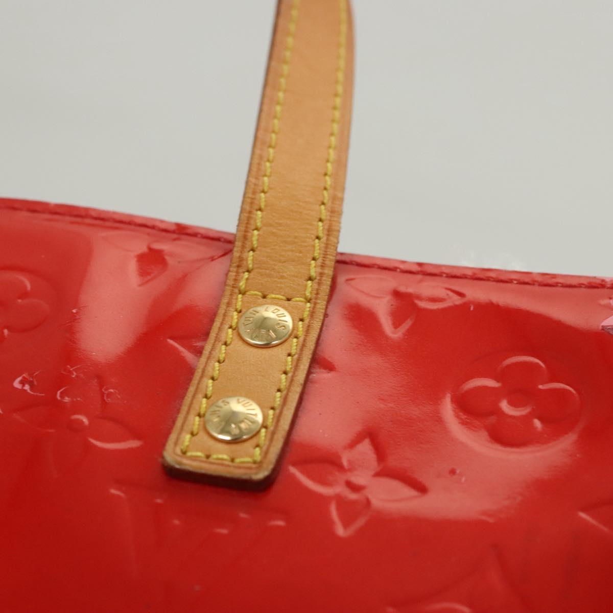 LOUIS VUITTON Monogram Vernis Reade PM Hand Bag Red Rouge M91088 LV Auth ti2980