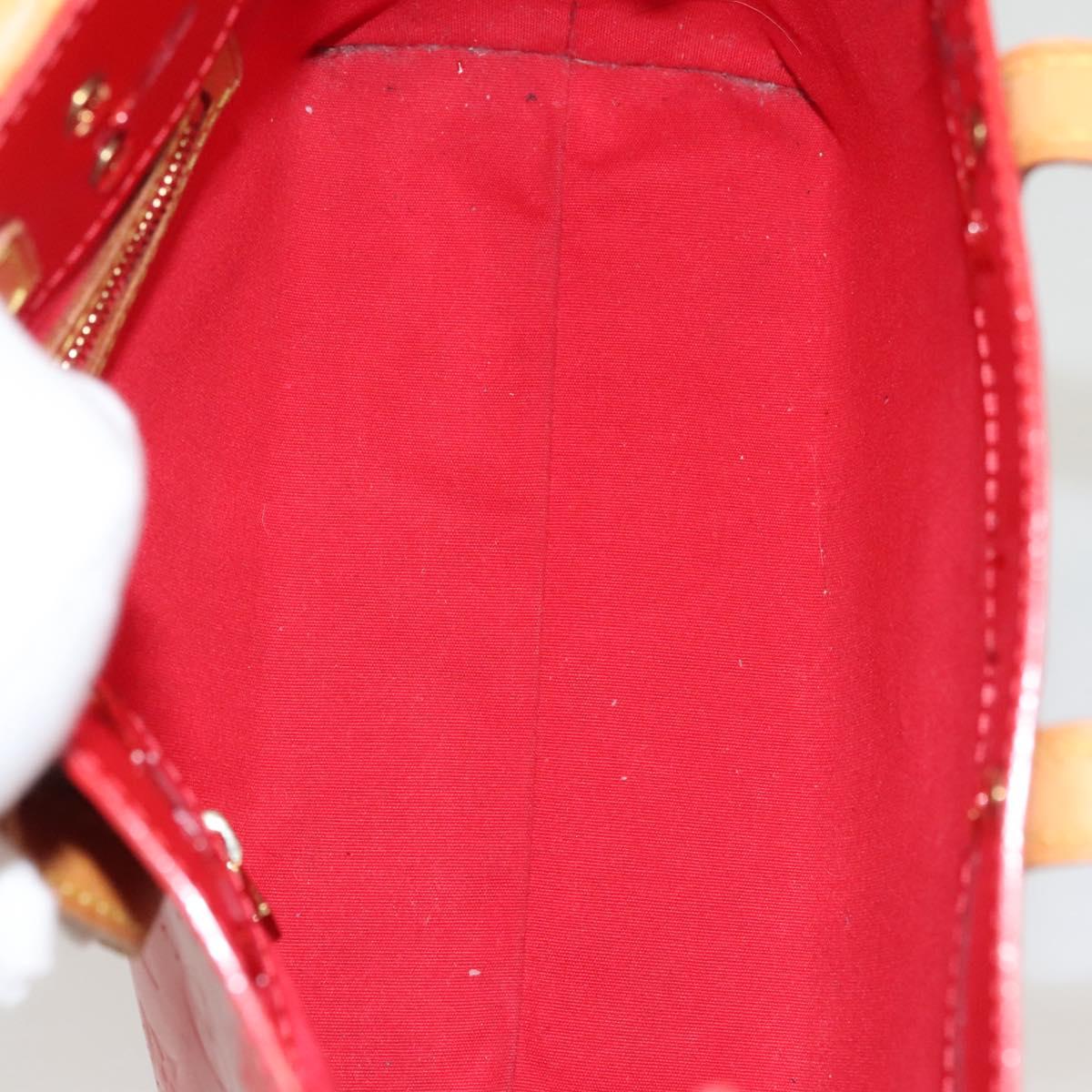 LOUIS VUITTON Monogram Vernis Reade PM Hand Bag Red Rouge M91088 LV Auth ti2980