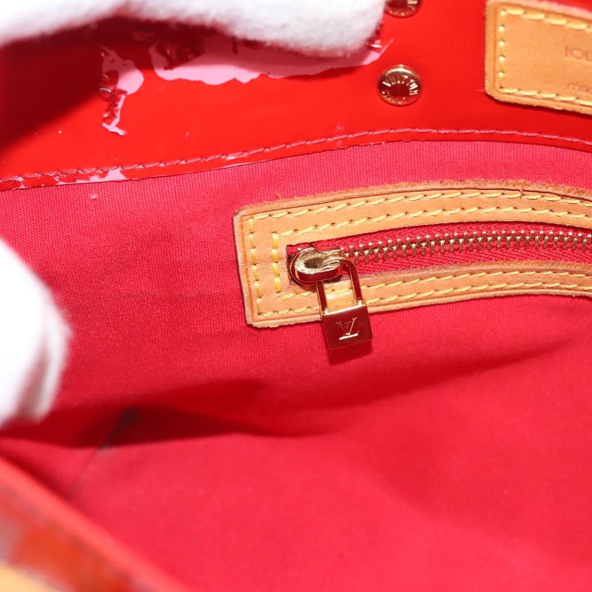 LOUIS VUITTON Monogram Vernis Reade PM Hand Bag Red Rouge M91088 LV Auth ti2980