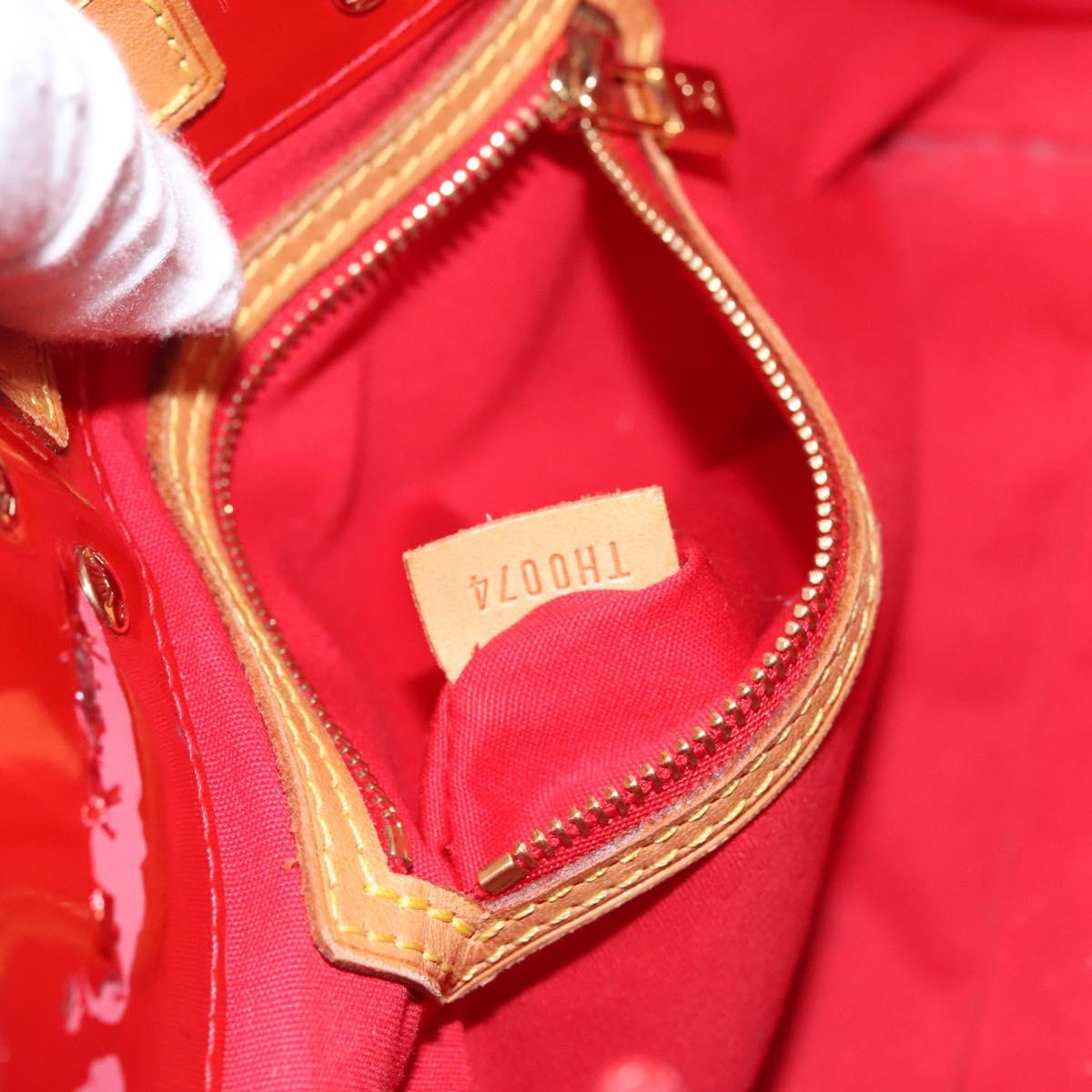 LOUIS VUITTON Monogram Vernis Reade PM Hand Bag Red Rouge M91088 LV Auth ti2980