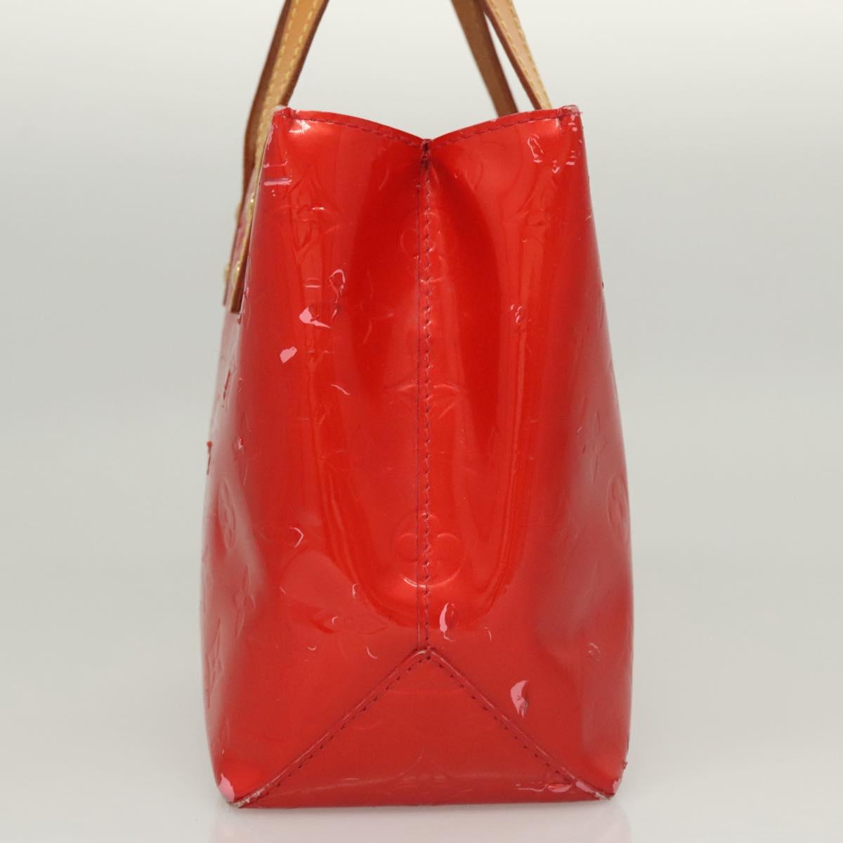 LOUIS VUITTON Monogram Vernis Reade PM Hand Bag Red Rouge M91088 LV Auth ti2980