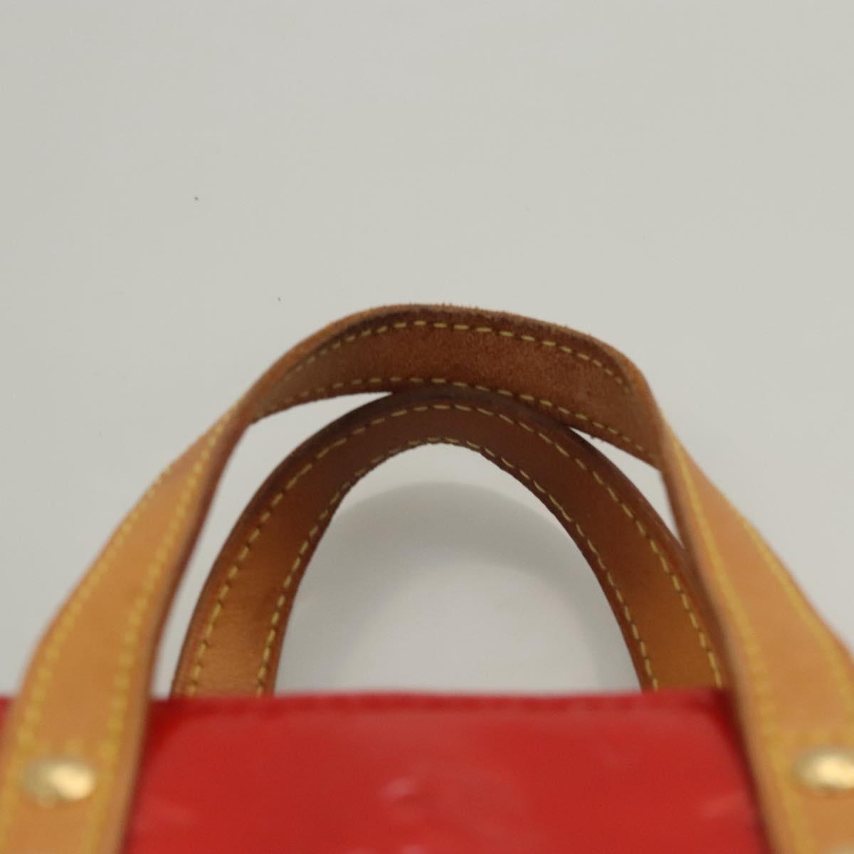 LOUIS VUITTON Monogram Vernis Reade PM Hand Bag Red Rouge M91088 LV Auth ti2980