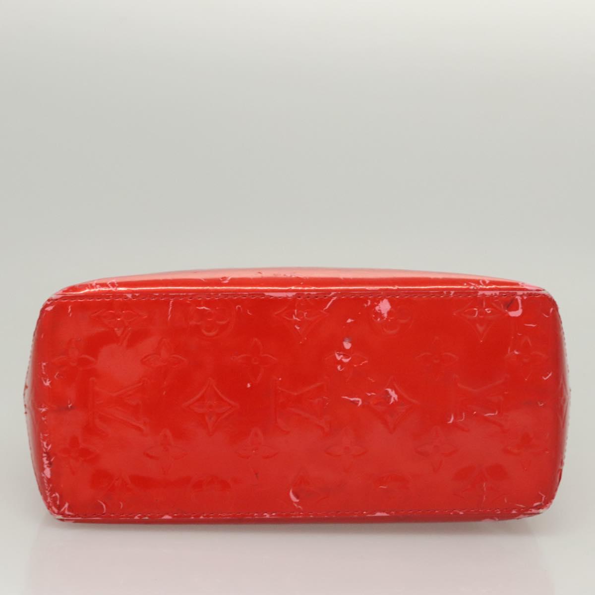 LOUIS VUITTON Monogram Vernis Reade PM Hand Bag Red Rouge M91088 LV Auth ti2980
