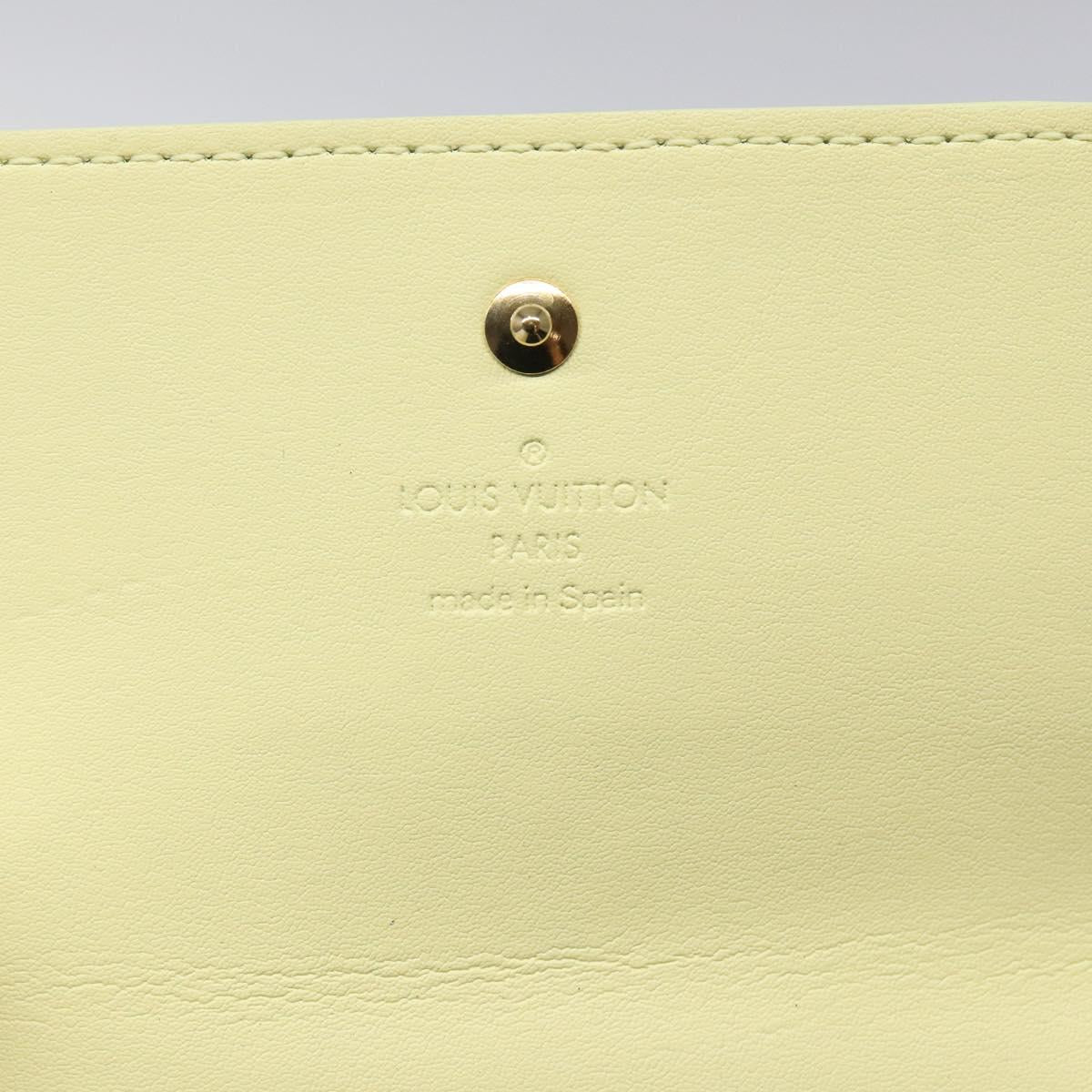 LOUIS VUITTON Monogram Vernis Kenmare Pouch Yellow M91060 LV Auth ti2982