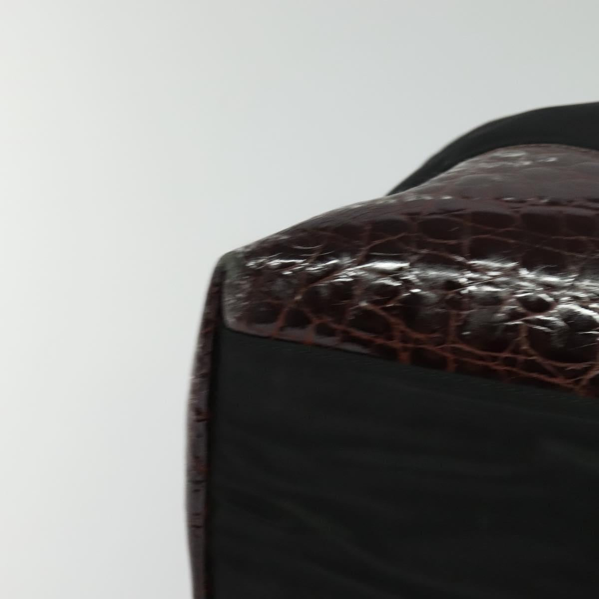 PRADA Hand Bag Nylon Black Gold Auth ti2990