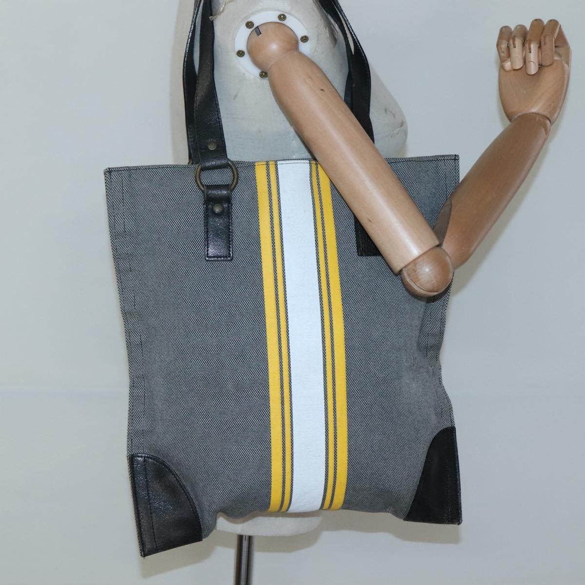 BURBERRY Blue Label Tote Bag Canvas Gray Auth ti2997