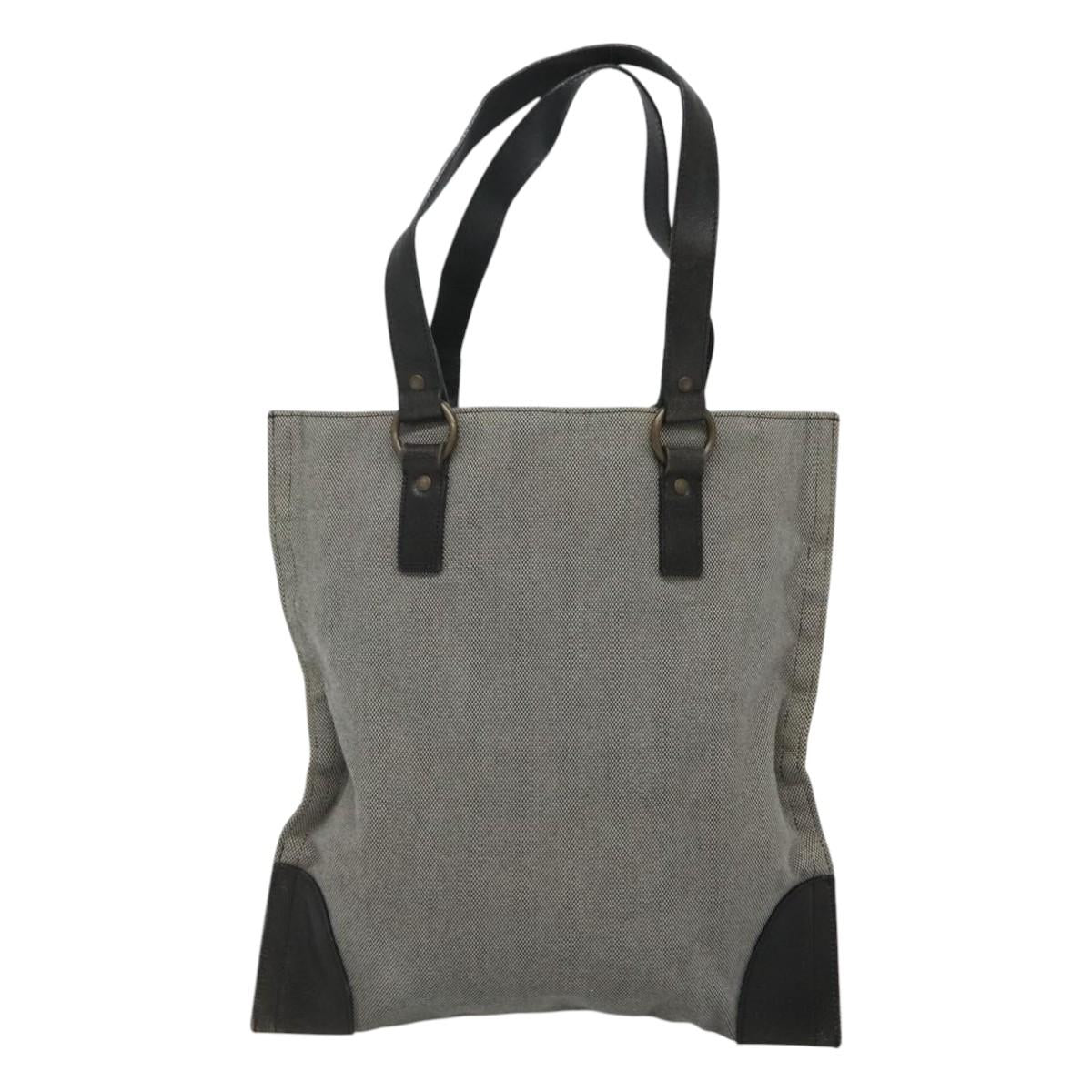 BURBERRY Blue Label Tote Bag Canvas Gray Auth ti2997