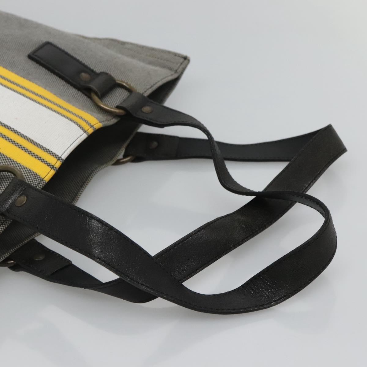 BURBERRY Blue Label Tote Bag Canvas Gray Auth ti2997