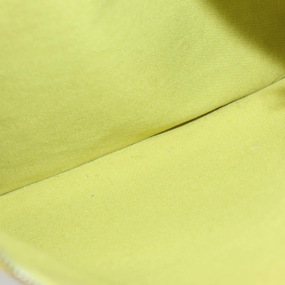 HERMES Bora Bora Pouch Canvas 2Set Pink Yellow Auth ti3022