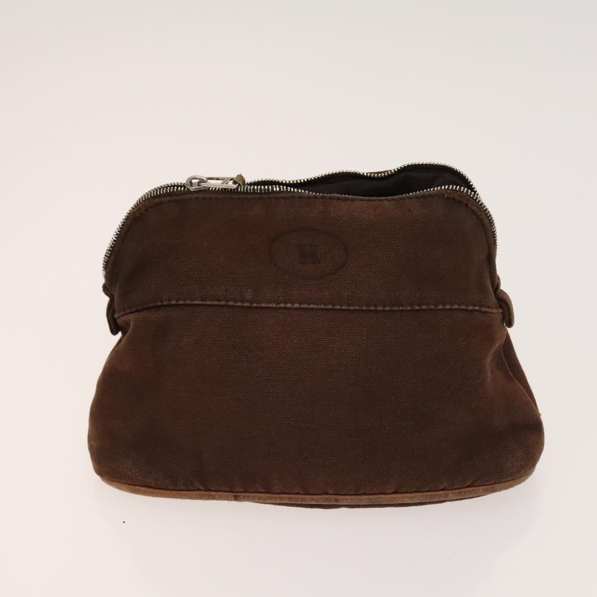 HERMES Bolide Pouch Canvas 6Set Orange Brown Red Auth ti3047