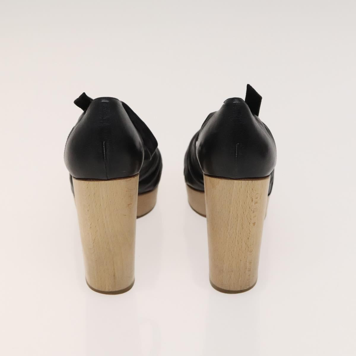 BALLY Fendi Chloe Sandals Leather 4Set White Black Brown Auth ti3052