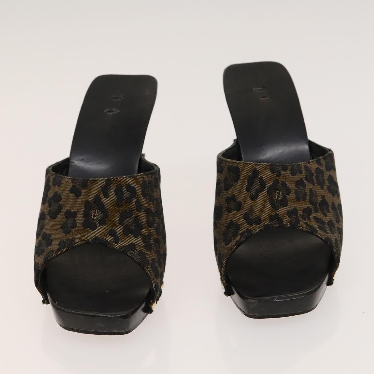 BALLY Fendi Chloe Sandals Leather 4Set White Black Brown Auth ti3052