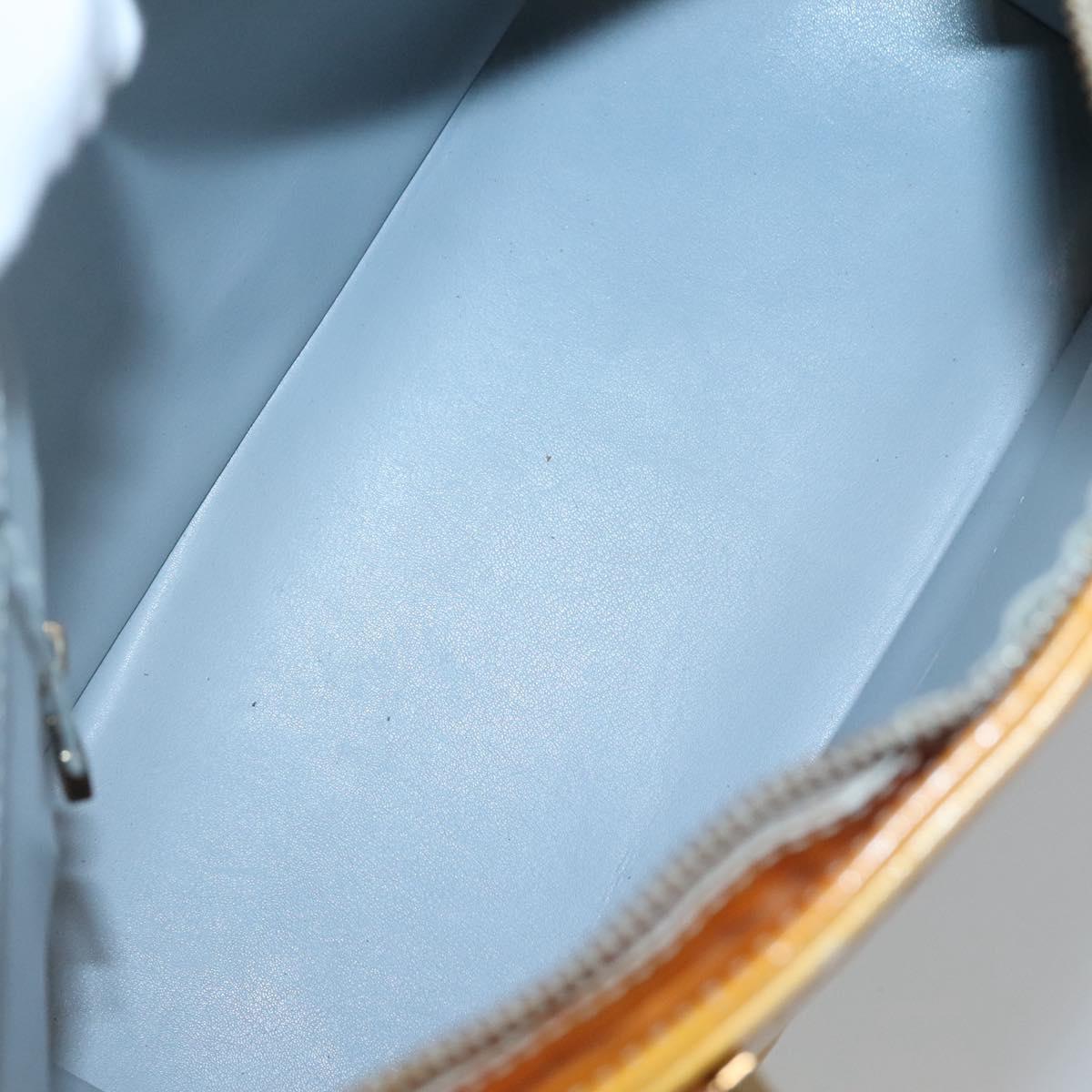 LOUIS VUITTON Monogram Vernis Houston Hand Bag Gris M91053 LV Auth ti3057