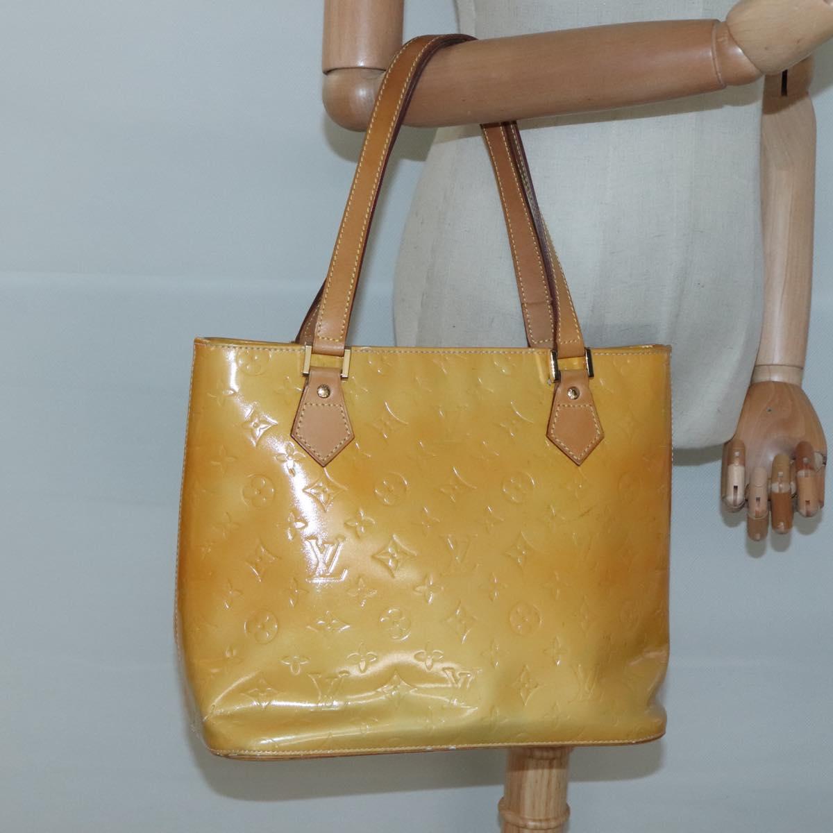 LOUIS VUITTON Monogram Vernis Houston Hand Bag Gris M91053 LV Auth ti3057