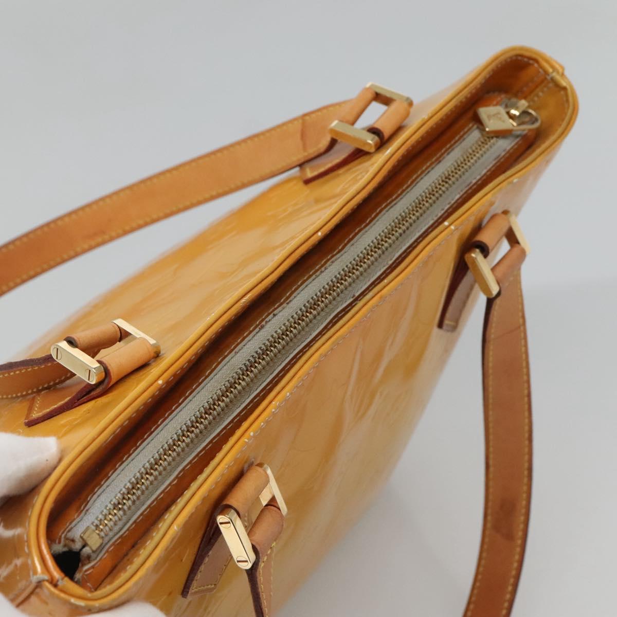 LOUIS VUITTON Monogram Vernis Houston Hand Bag Gris M91053 LV Auth ti3057